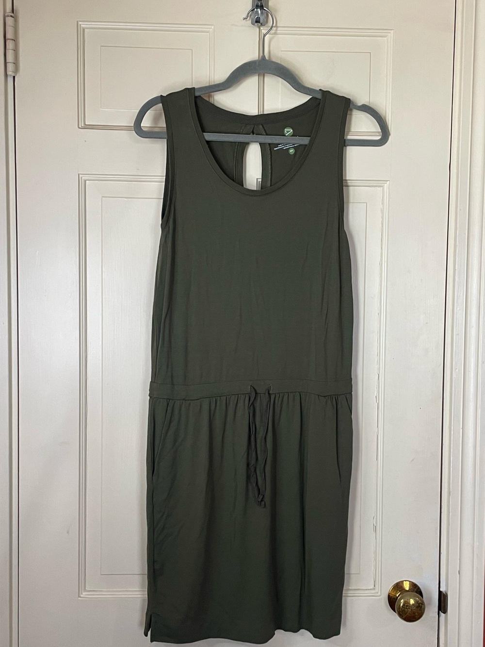 DAKINI Sundress Green Peek-a-Boo Back Sun Dress Size Small Casual Soft Beach - Picture 5 of 5